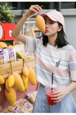 Kawaii Pastel Shirt - Y2K Summer Grunge, 90s Retro, Baby Tees, Y2K Club & Party Outfits