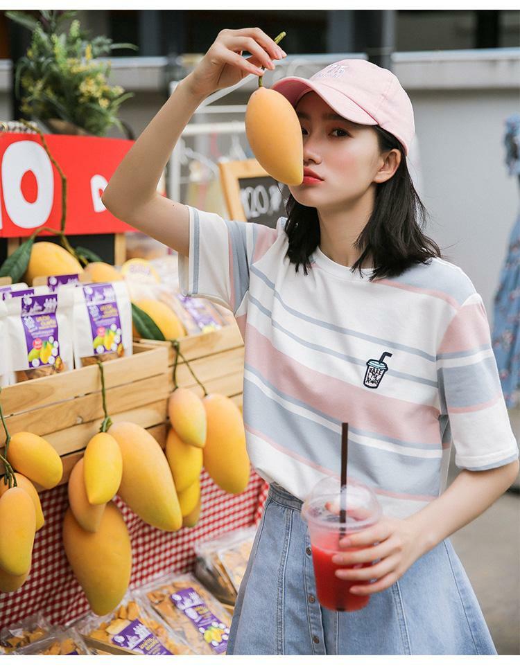 Kawaii Pastel Shirt - Y2K Summer Grunge, 90s Retro, Baby Tees, Y2K Club & Party Outfits