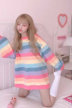 Kawaii Pastel Shirt - Y2K Summer Grunge, 90s Retro, Baby Tees, Y2K Club & Party Outfits