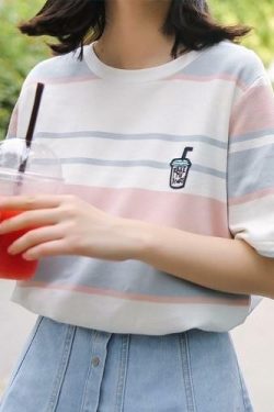 Kawaii Pastel Shirt - Y2K Summer Grunge, 90s Retro, Baby Tees, Y2K Club & Party Outfits