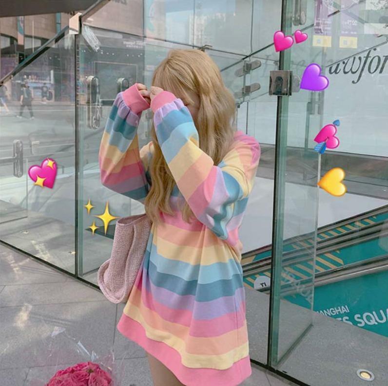 Kawaii Pastel Shirt - Y2K Summer Grunge, 90s Retro, Baby Tees, Y2K Club & Party Outfits
