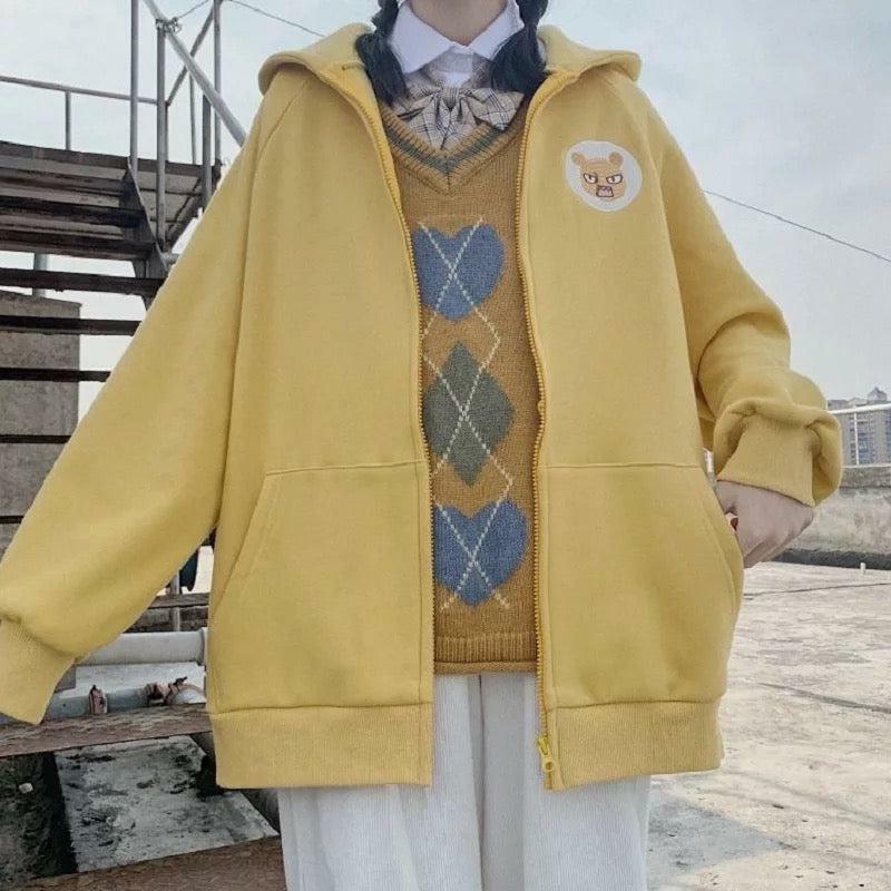 Kawaii Plushie Hoodie - Y2K Summer Grunge, 90s Retro, Pastel Goth, Y2K Club & Party Outfits