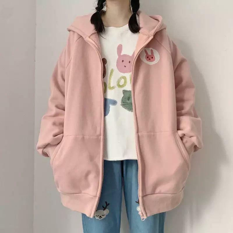 Kawaii Plushie Hoodie - Y2K Summer Grunge, 90s Retro, Pastel Goth, Y2K Club & Party Outfits