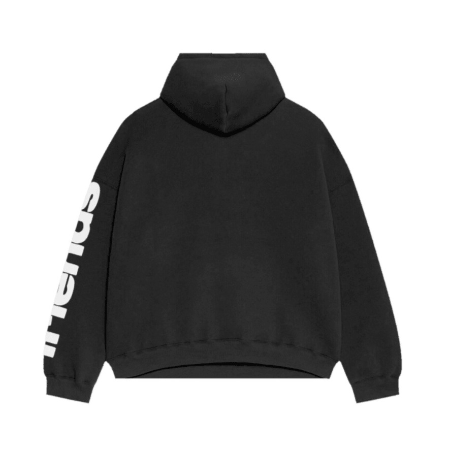 Kawaii Style 'Friends' Hoodie Black - Y2K Grunge, 90s Fashion, Retro Summer Outfit