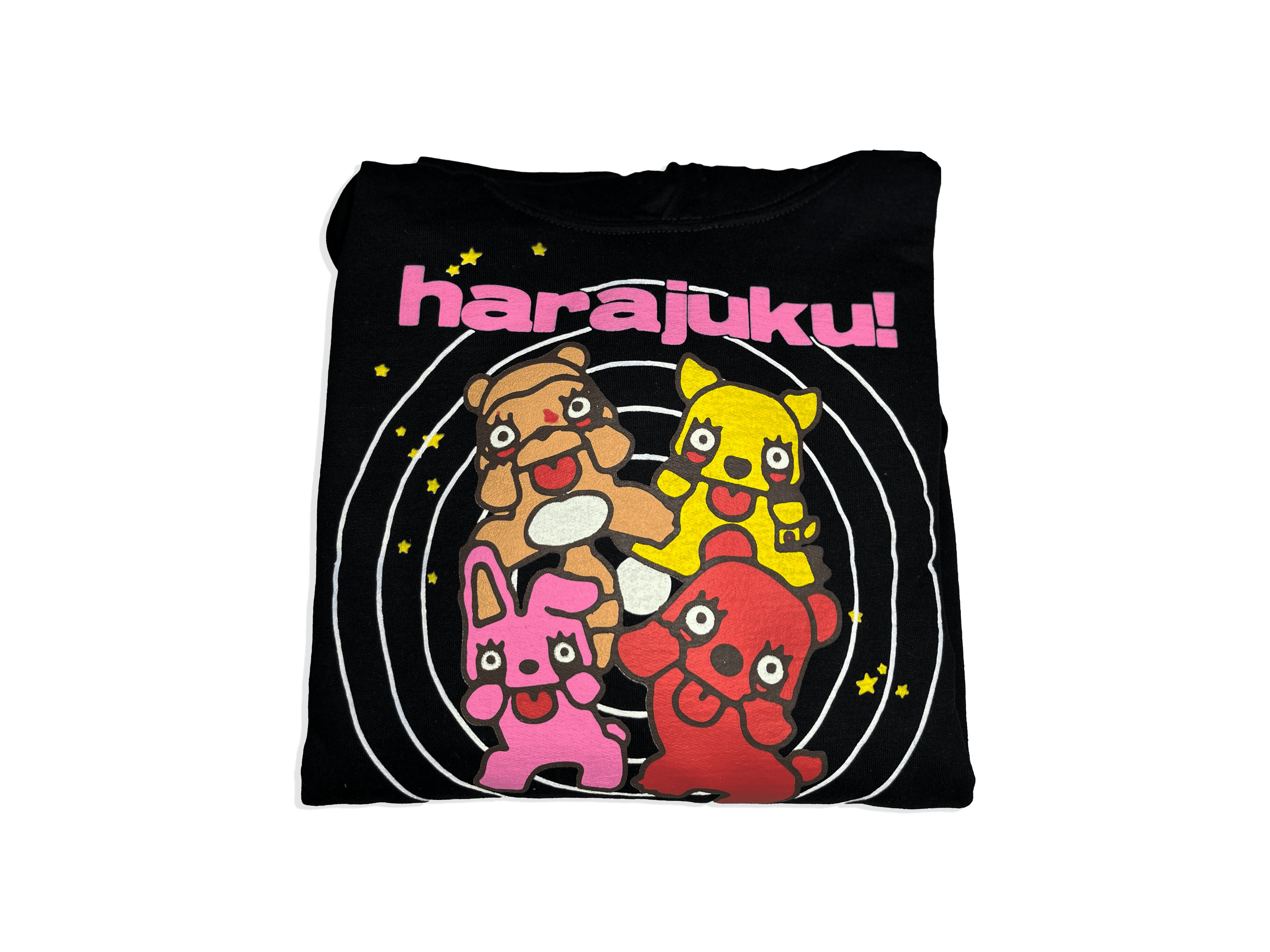 Kawaii Style 'Friends' Hoodie Black - Y2K Grunge, 90s Fashion, Retro Summer Outfit
