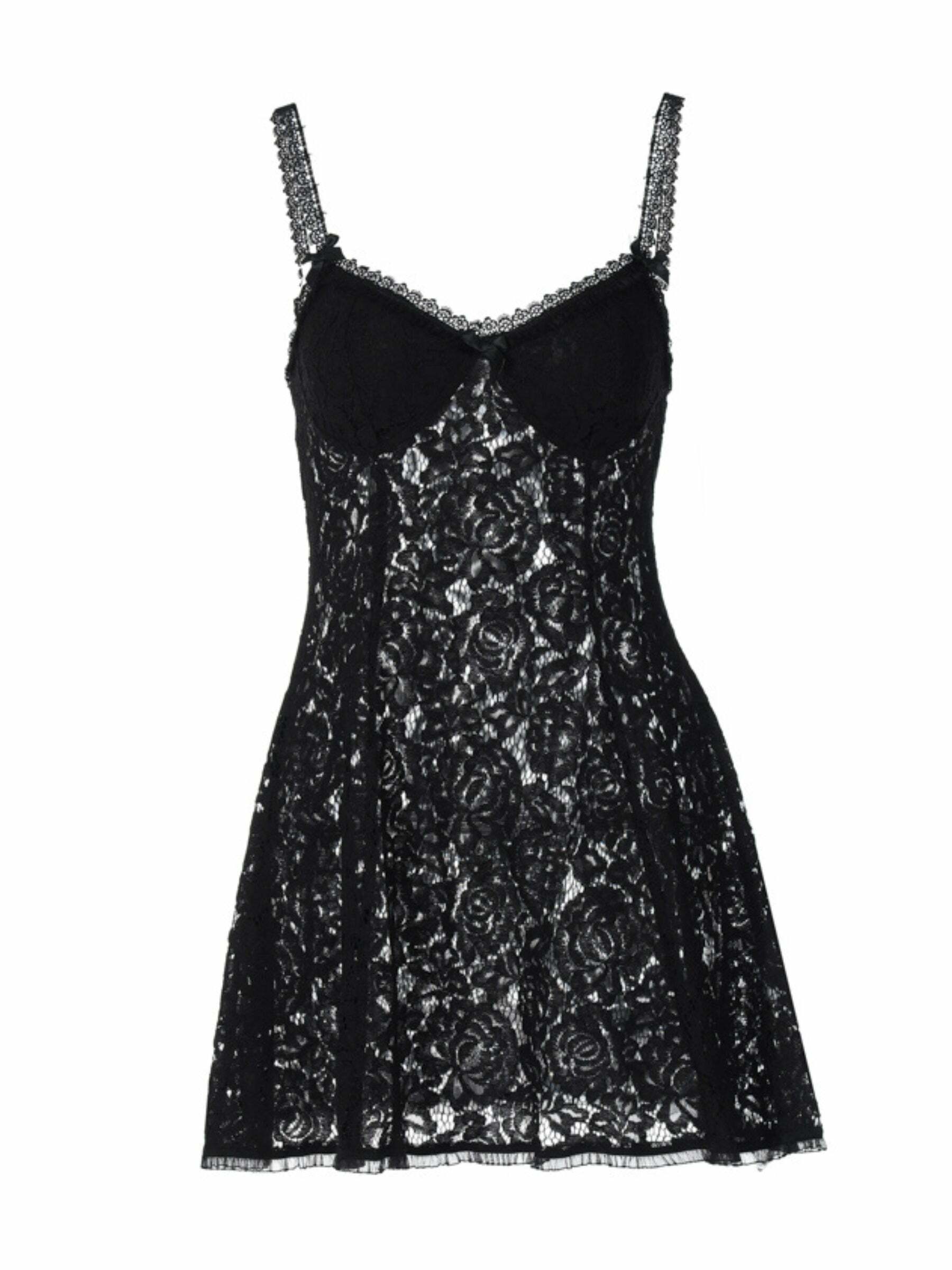 Keidy Lace Mini Dress - Y2K Summer Outfit, 90s Fashion, Grunge, Retro Style, Y2K Party Look