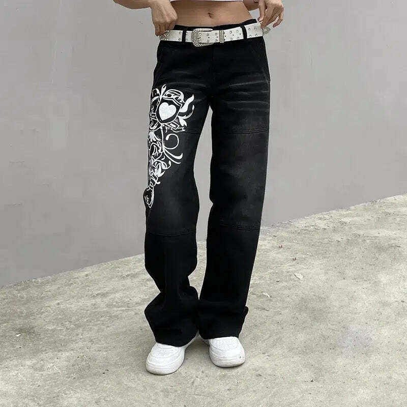 Kelly Y2K Baggy Jeans - Retro 90s Grunge, Summer Y2K Outfits, Hip Hop Fashion, Y2K Club