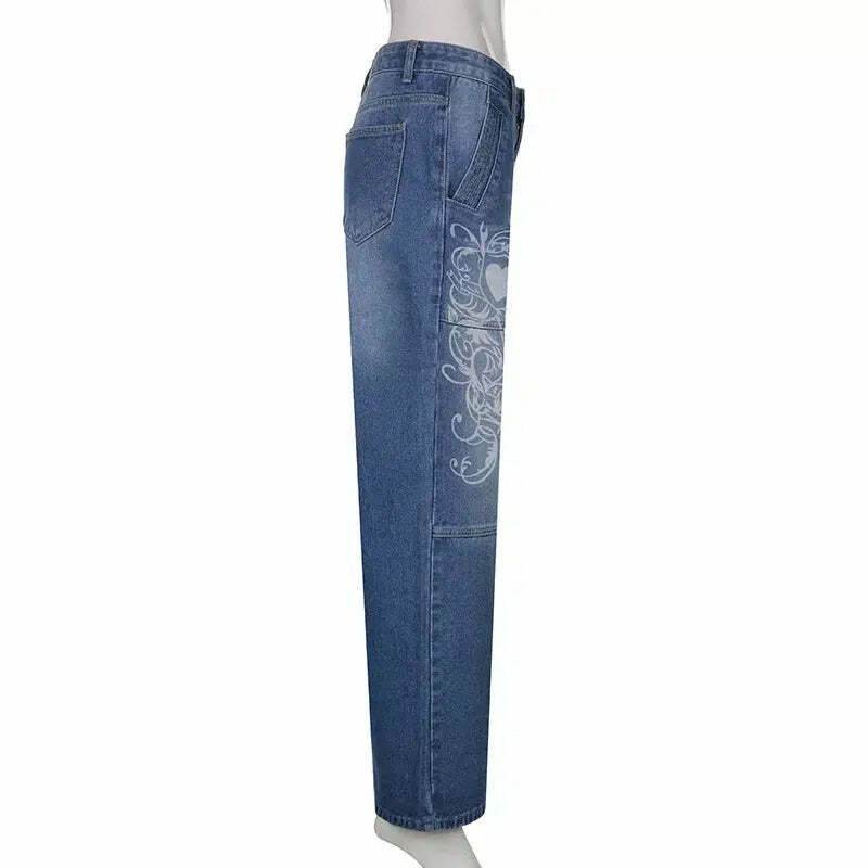 Kelly Y2K Baggy Jeans - Retro 90s Grunge, Summer Y2K Outfits, Hip Hop Fashion, Y2K Club
