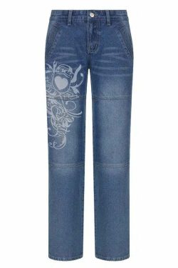 Kelly Y2K Baggy Jeans - Retro 90s Grunge, Summer Y2K Outfits, Hip Hop Fashion, Y2K Club