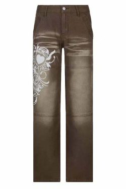 Kelly Y2K Baggy Jeans - Retro 90s Grunge, Summer Y2K Outfits, Hip Hop Fashion, Y2K Club