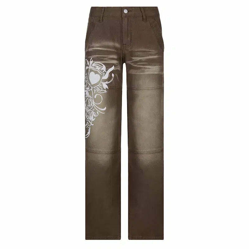 Kelly Y2K Baggy Jeans - Retro 90s Grunge, Summer Y2K Outfits, Hip Hop Fashion, Y2K Club