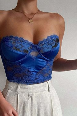 Khalia Lace Corset Top - Y2K Summer Grunge, 90s Fashion, Retro Goth, Y2K Party & Club Out
