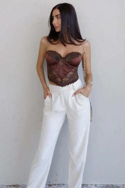 Khalia Lace Corset Top - Y2K Summer Grunge, 90s Fashion, Retro Goth, Y2K Party & Club Out