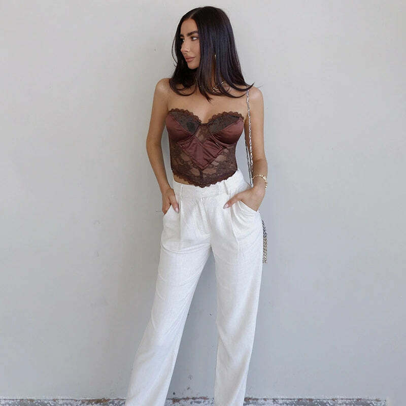 Khalia Lace Corset Top - Y2K Summer Grunge, 90s Fashion, Retro Goth, Y2K Party & Club Out