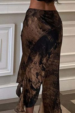 Khloe Low Waist Ruffle Midi Skirt - Y2K Summer, 90s Fashion, Grunge, Retro, Pastel Goth Outfit