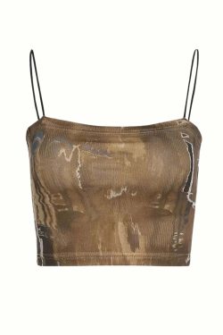 Kiah Printed Crop Top - Y2K Summer Grunge, 90s Fashion, Retro Style, Y2K Party & Club Outfits