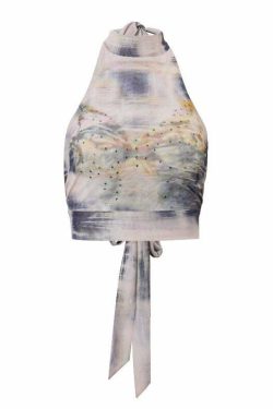 Kiley Halter Crop Top - Y2K Summer Grunge, 90s Retro, Pastel Goth, Y2K Party & Club Out