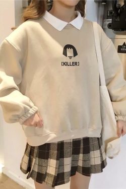 Killer Vanilla Sweater - Y2K Summer Grunge, 90s Retro, Pastel Goth, Y2K Club & Party Outfits