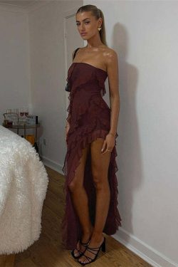 Kimber Maxi Ruffle Dress - Y2K Summer Outfit, 90s Fashion, Grunge, Retro Style, Pastel Goth