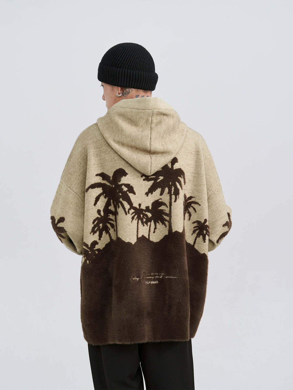 King Palm Knit Hoodie - Y2K Summer, 90s Grunge, Retro Style, Y2K Club & Party Outfits