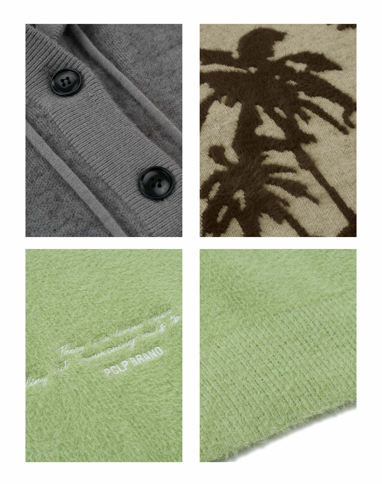 King Palm Knit Hoodie - Y2K Summer, 90s Grunge, Retro Style, Y2K Club & Party Outfits