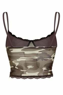 Klaire Mesh Top with Lace Detail - Y2K Summer, 90s Grunge, Retro Goth, Y2K Party Outfit