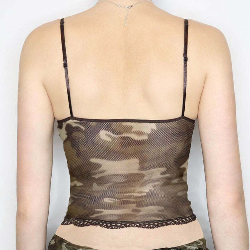 Klaire Mesh Top with Lace Detail - Y2K Summer, 90s Grunge, Retro Goth, Y2K Party Outfit