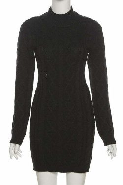 Klara Backless Knitted Dress - Y2K Summer Grunge Outfit, 90s Fashion, Retro Style