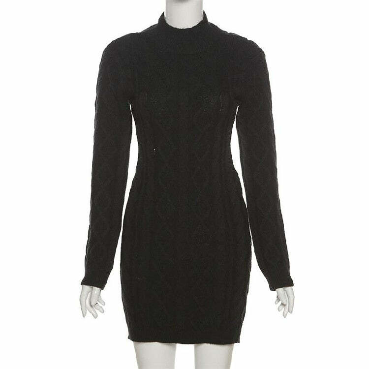 Klara Backless Knitted Dress - Y2K Summer Grunge Outfit, 90s Fashion, Retro Style
