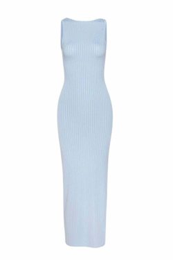 Klara Y2K Bodycon Maxi Dress - 90s Grunge, Retro Summer, Party & Club Outfits for Women