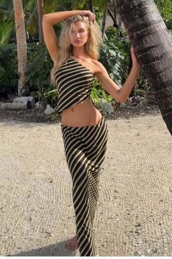Kollyns Striped Skirt Set - Y2K Summer Outfit, 90s Fashion, Grunge, Retro, Pastel Goth, Y