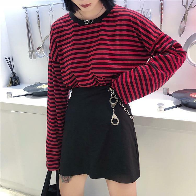Korean Style Oversized Shirt - Y2K Summer, 90s Grunge, Retro, Pastel Goth