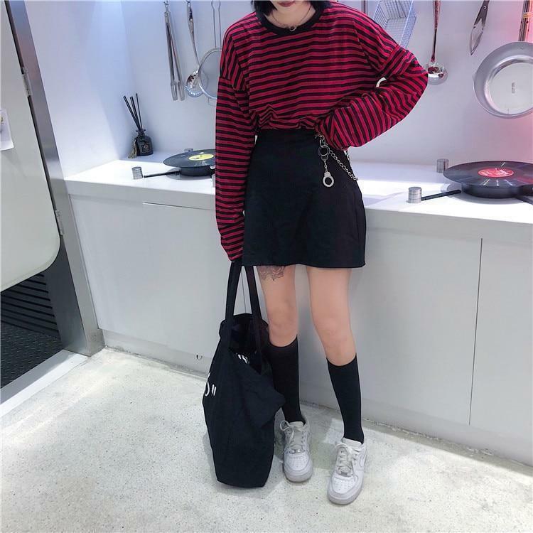 Korean Style Oversized Shirt - Y2K Summer, 90s Grunge, Retro, Pastel Goth