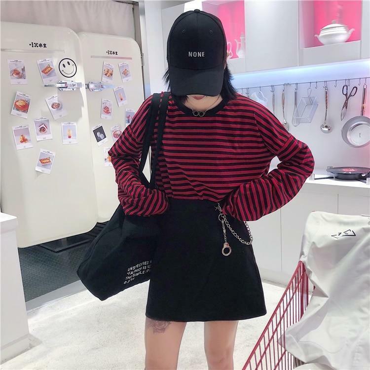 Korean Style Oversized Shirt - Y2K Summer, 90s Grunge, Retro, Pastel Goth