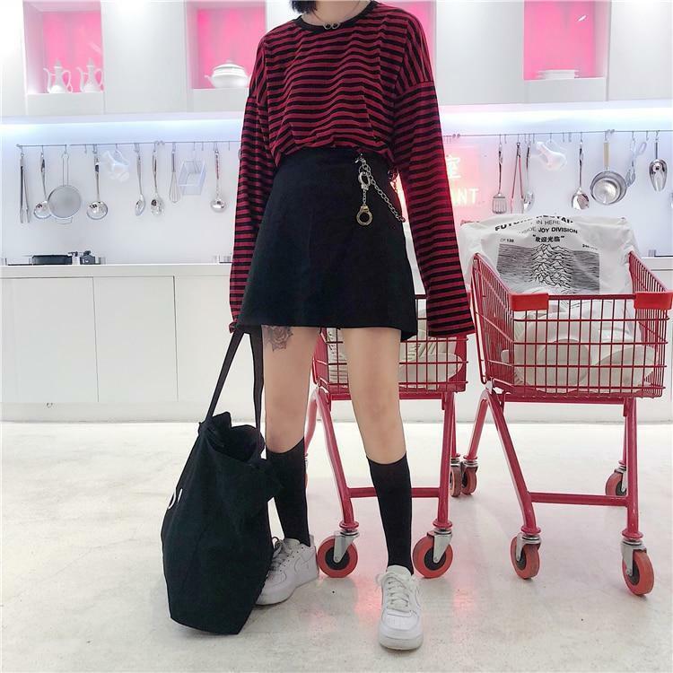Korean Style Oversized Shirt - Y2K Summer, 90s Grunge, Retro, Pastel Goth