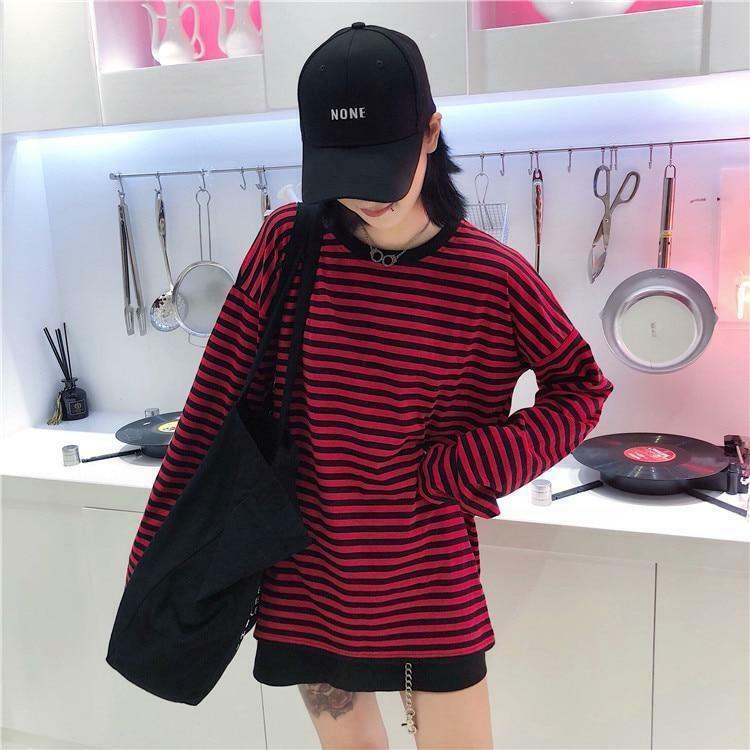 Korean Style Oversized Shirt - Y2K Summer, 90s Grunge, Retro, Pastel Goth