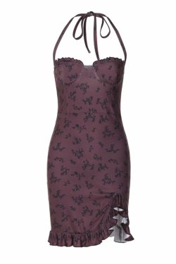 Kristen Halterneck Mini Dress - Y2K Summer Outfit, 90s Fashion, Grunge, Retro Style, Y2K Party Look