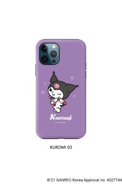 Kuromi Double Bumper iPhone Case - Y2K Grunge, 90s Retro, Pastel Goth, Y2K Popstar