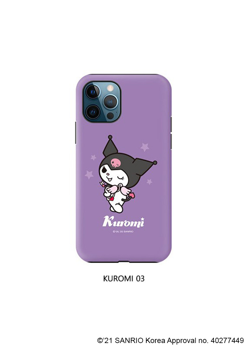 Kuromi Double Bumper iPhone Case - Y2K Grunge, 90s Retro, Pastel Goth, Y2K Popstar