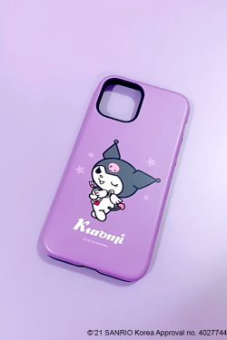 Kuromi Double Bumper iPhone Case - Y2K Grunge, 90s Retro, Pastel Goth, Y2K Popstar