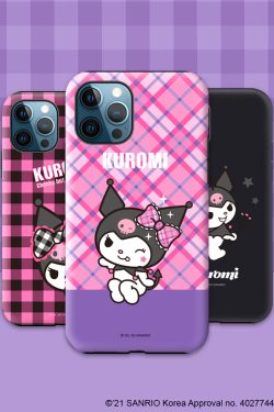 Kuromi Double Bumper iPhone Case - Y2K Grunge, 90s Retro, Pastel Goth, Y2K Popstar
