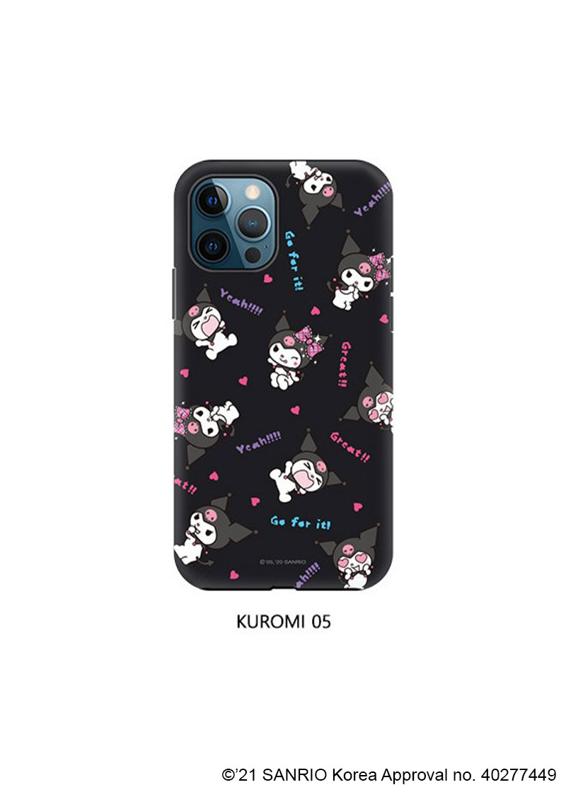 Kuromi Double Bumper iPhone Case - Y2K Grunge, 90s Retro, Pastel Goth, Y2K Popstar