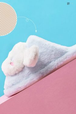 Kuromi Fluffy House Slippers - MINISO x SANRIO, Y2K Grunge, 90s Retro, Pastel Goth Style
