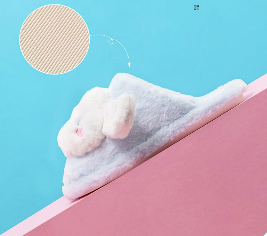 Kuromi Fluffy House Slippers - MINISO x SANRIO, Y2K Grunge, 90s Retro, Pastel Goth Style
