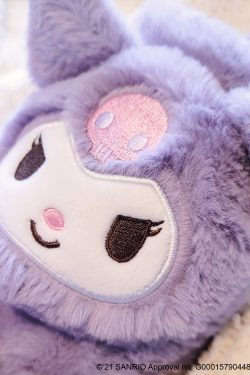 Kuromi Fluffy House Slippers - MINISO x SANRIO, Y2K Grunge, 90s Retro, Pastel Goth Style