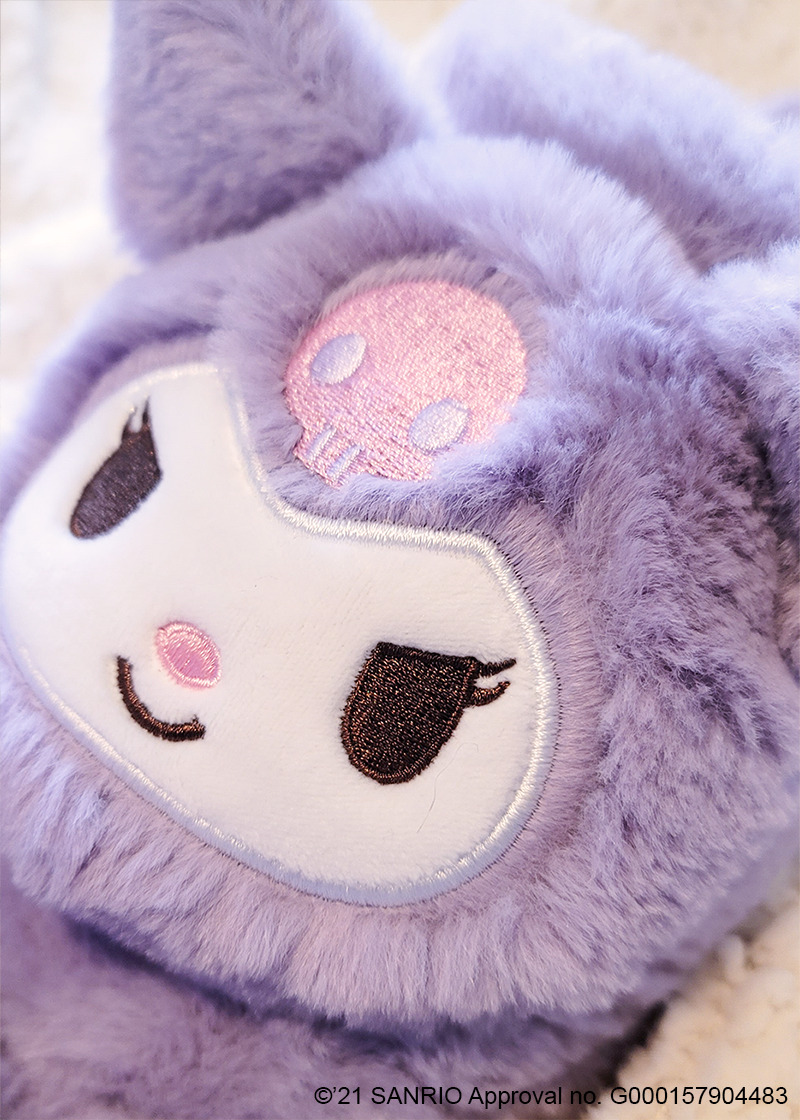 Kuromi Fluffy House Slippers - MINISO x SANRIO, Y2K Grunge, 90s Retro, Pastel Goth Style