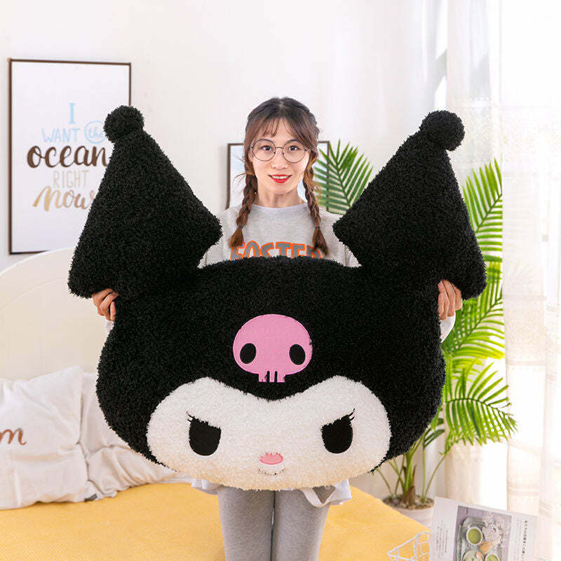 Kuromi Soft Pillow Cushion - Y2K Grunge & 90s Retro Style for Summer, Party, and Club Outfits