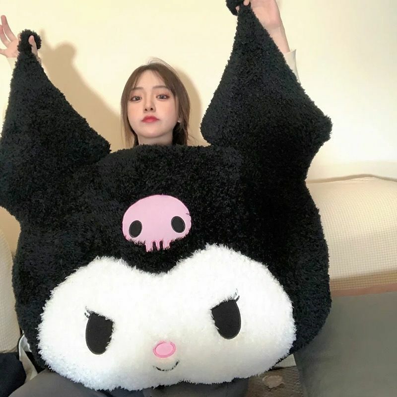 Kuromi Soft Pillow Cushion - Y2K Grunge & 90s Retro Style for Summer, Party, and Club Outfits