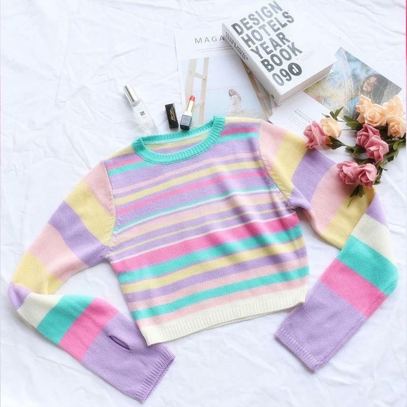 Labelle Pastel Crop Top - Y2K Summer, 90s Grunge, Retro Style, Baby Tees, Y2K Party Out
