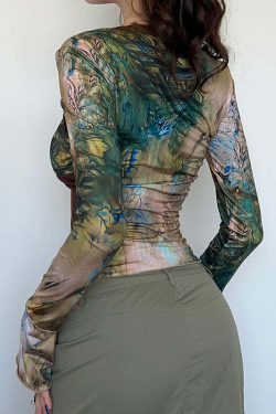 Lakelyn Flare Long Sleeve Top - Y2K Summer, 90s Grunge, Retro Style, Pastel Goth, Y2K Club